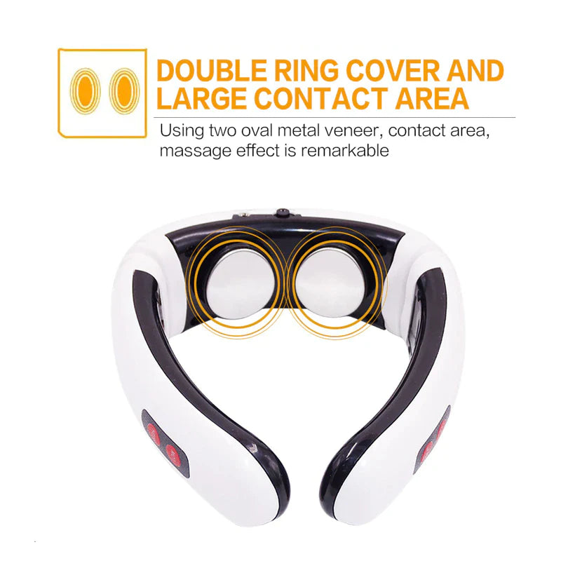 Electric Cervical Pulse Neck Massager with Magnetic Therapy for Muscle Relaxation - USA Edition
