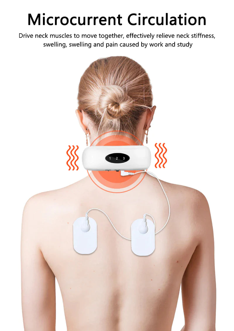 Electric Cervical Pulse Neck Massager with Magnetic Therapy for Muscle Relaxation - USA Edition