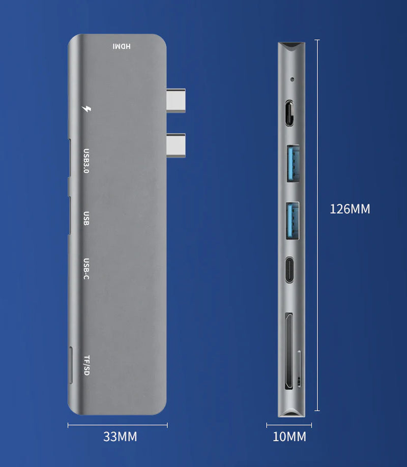 USB-C Multiport Hub with 4K HDMI Adapter for MacBook Pro/Air
