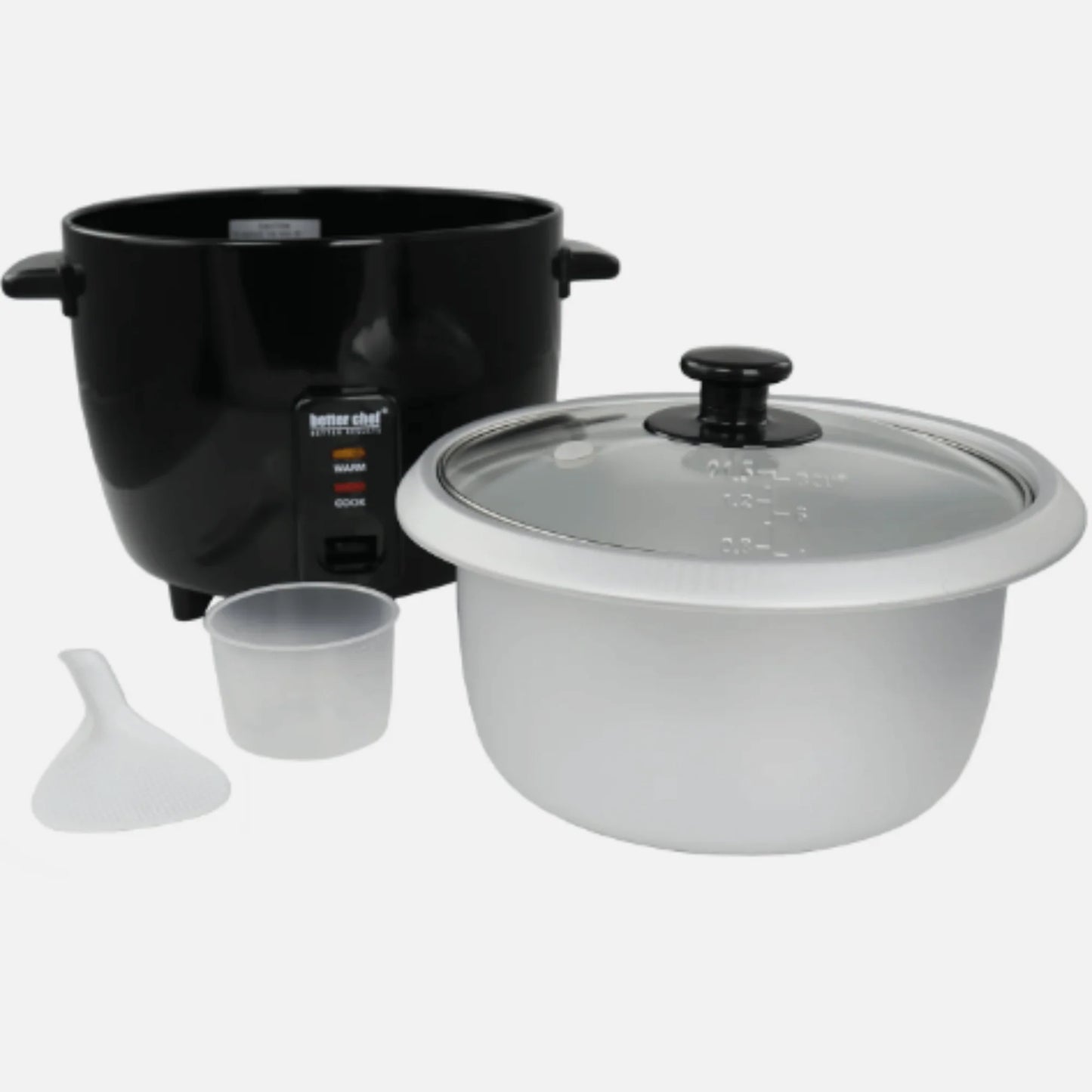 Better Chef 8-Cup Rice Cooker with Measuring Cup and Paddle, Capacity up to 16 Cups Cooked Rice