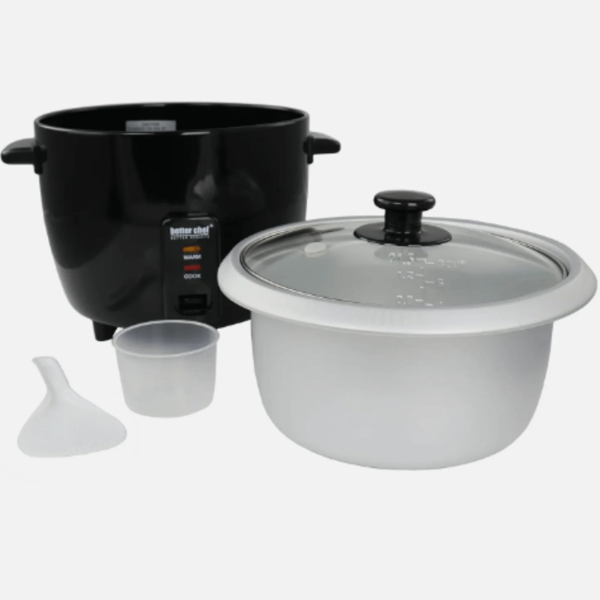 Better Chef 8-Cup Rice Cooker with Measuring Cup and Paddle, Capacity up to 16 Cups Cooked Rice