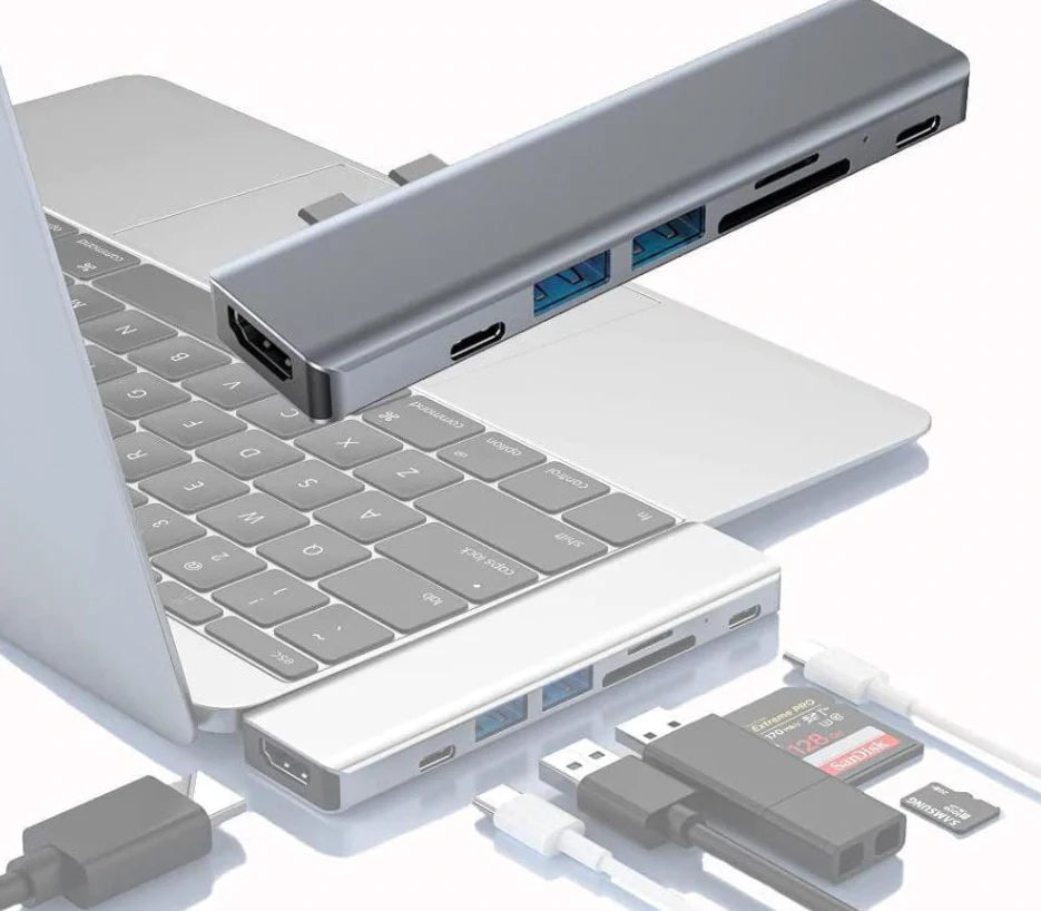 USB-C Multiport Hub with 4K HDMI Adapter for MacBook Pro/Air