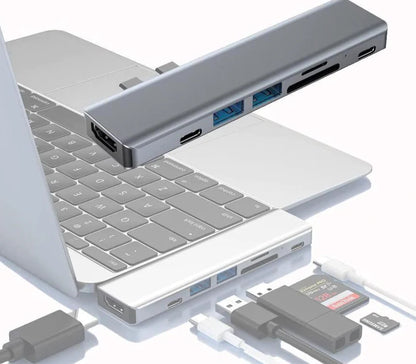 USB-C Multiport Hub with 4K HDMI Adapter for MacBook Pro/Air