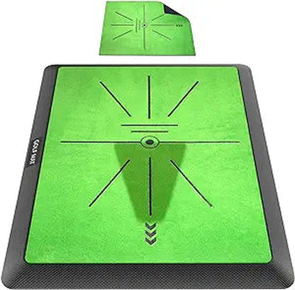 Golf Hitting Mat | Professional Golf Training Mat for Swing Path Feedback and Detection | 16" x 12" Extra Replaceable Practice Mat with Advanced Guides and Rubber Backing for Indoor and Outdoor Use
