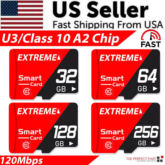 Ultra Class 10 High-Speed Micro SD Cards - Available in 32GB, 64GB, 128GB, and 256GB