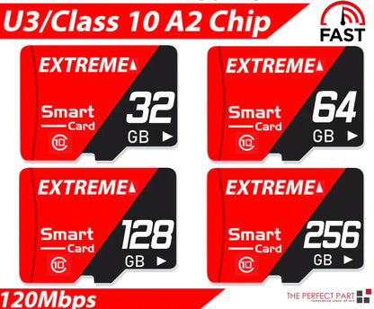Ultra Class 10 High-Speed Micro SD Cards - Available in 32GB, 64GB, 128GB, and 256GB