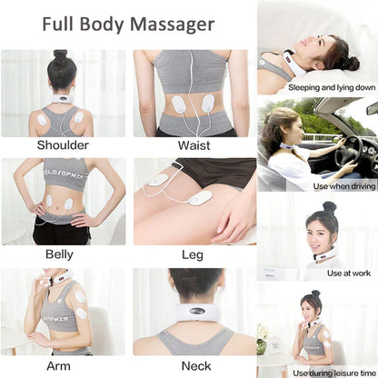 Electric Cervical Pulse Neck Massager with Magnetic Therapy for Muscle Relaxation - USA Edition