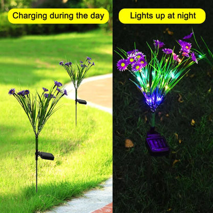 LED Solar Garden Stake Lights - Waterproof Outdoor Floral Decoration for Patios and Yards