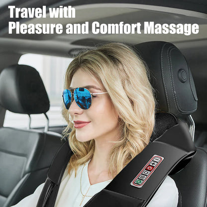 Shiatsu Deep Tissue 3D Kneading Pillow Massager for Back, Neck, and Shoulders with Heat Function
