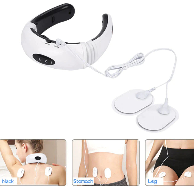 Electric Cervical Pulse Neck Massager with Magnetic Therapy for Muscle Relaxation - USA Edition