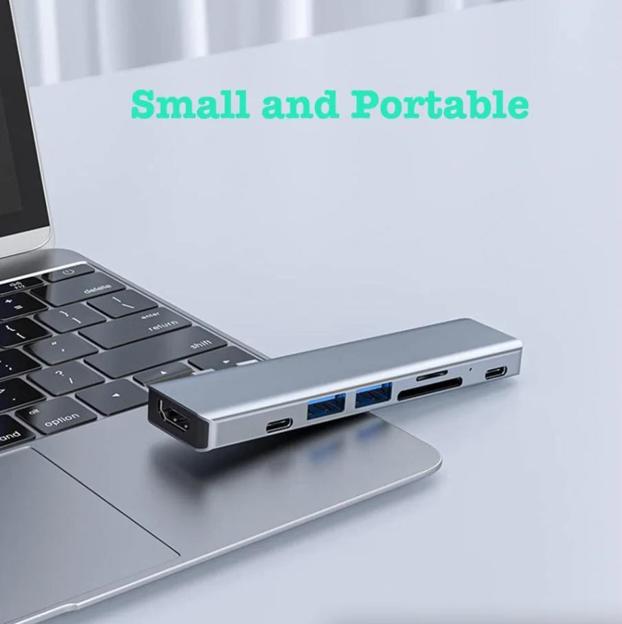 USB-C Multiport Hub with 4K HDMI Adapter for MacBook Pro/Air