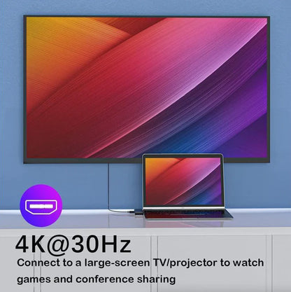 USB-C Multiport Hub with 4K HDMI Adapter for MacBook Pro/Air