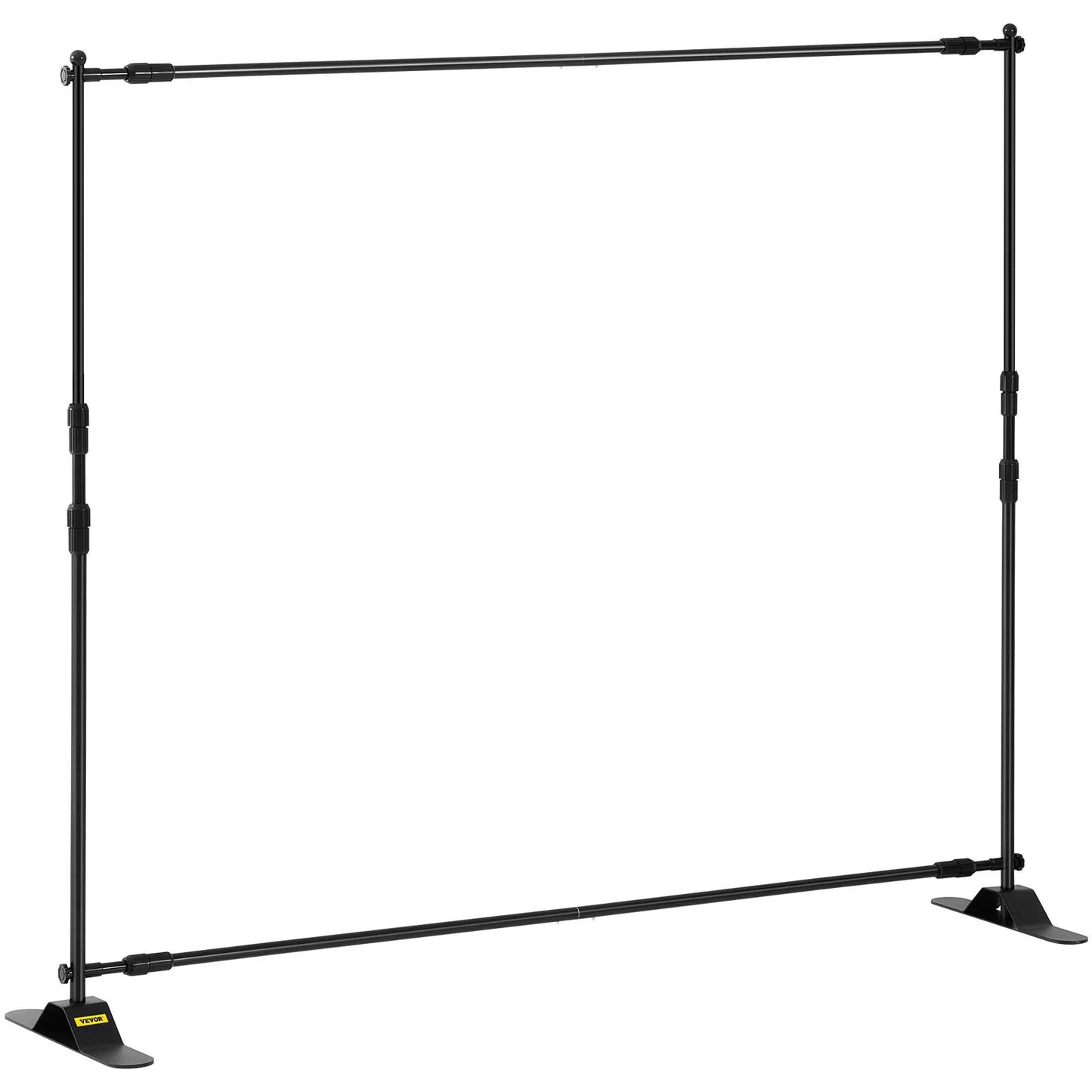 VEVOR 8' x 8' Adjustable Telescopic Backdrop Banner Stand - Retractable Step and Repeat Display with Carrying Bag