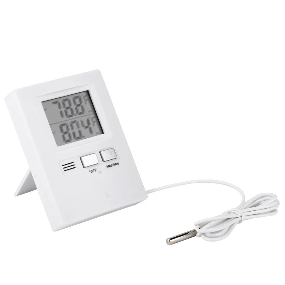 Accurate LCD Digital Indoor Outdoor Temperature Gauge Monitor Battery Operated