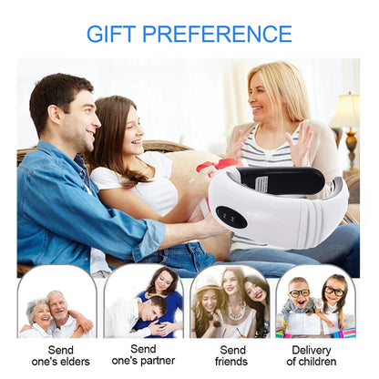 Electric Cervical Pulse Neck Massager with Magnetic Therapy for Muscle Relaxation - USA Edition