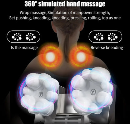 Shiatsu Deep Tissue 3D Kneading Pillow Massager for Back, Neck, and Shoulders with Heat Function