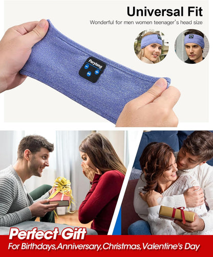 Perytong Sleep Headphones, Bluetooth Sports Headband Headphones with Ultra-Thin HD Stereo Speakers Perfect for Sleeping,Workout,Jogging,Yoga,Insomnia, Air Travel, Meditation