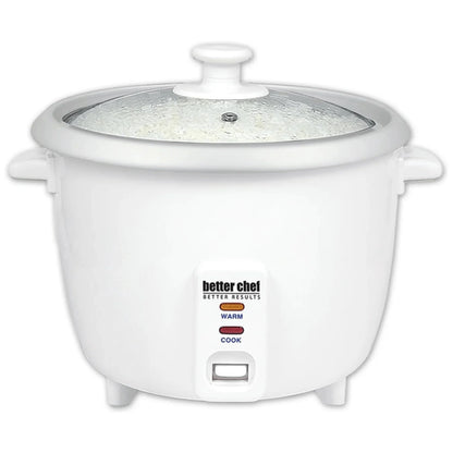 Better Chef 8-Cup Rice Cooker with Measuring Cup and Paddle, Capacity up to 16 Cups Cooked Rice