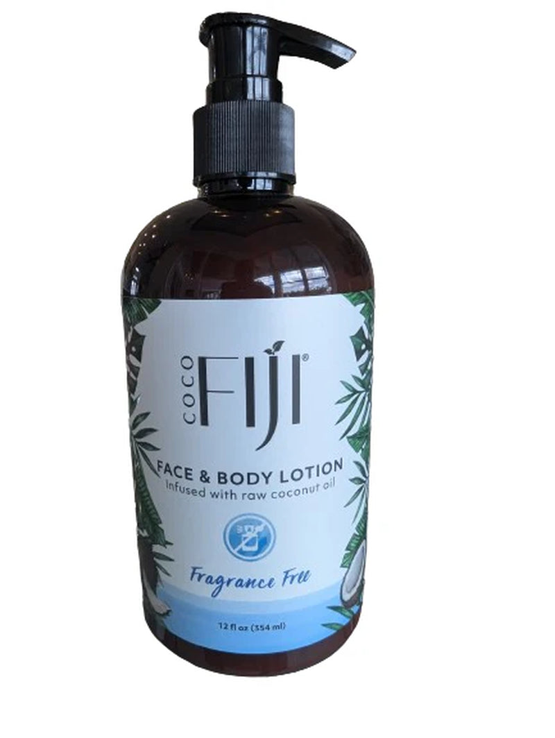 Coconut Infused Fragrance-Free Face and Body Lotion - 12 Oz