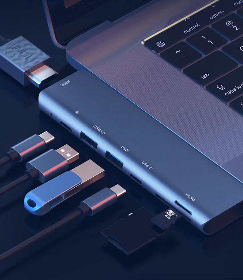USB-C Multiport Hub with 4K HDMI Adapter for MacBook Pro/Air
