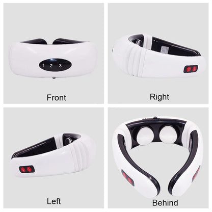 Electric Cervical Pulse Neck Massager with Magnetic Therapy for Muscle Relaxation - USA Edition